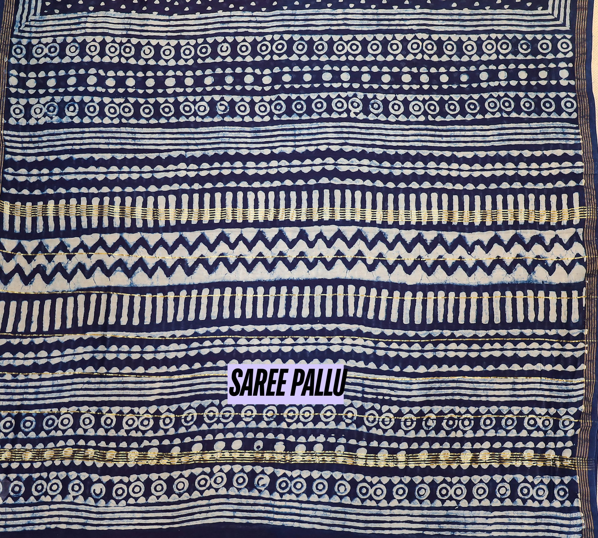 Blue Chanderi Saree # 33