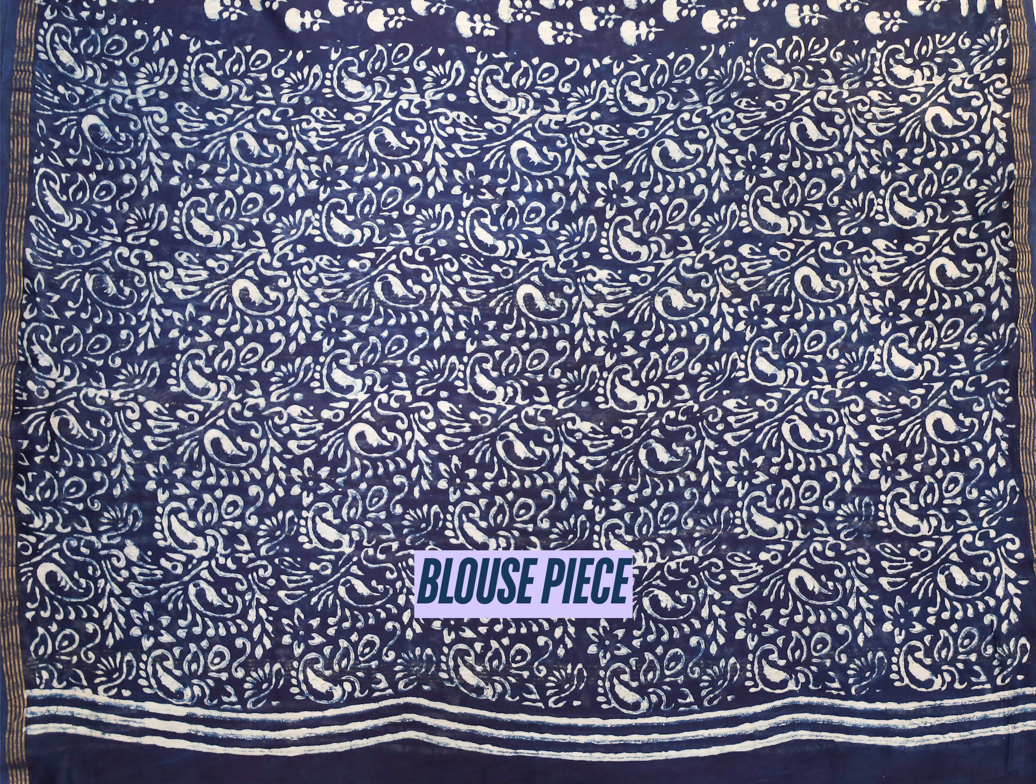 Blue Chanderi Saree # 34