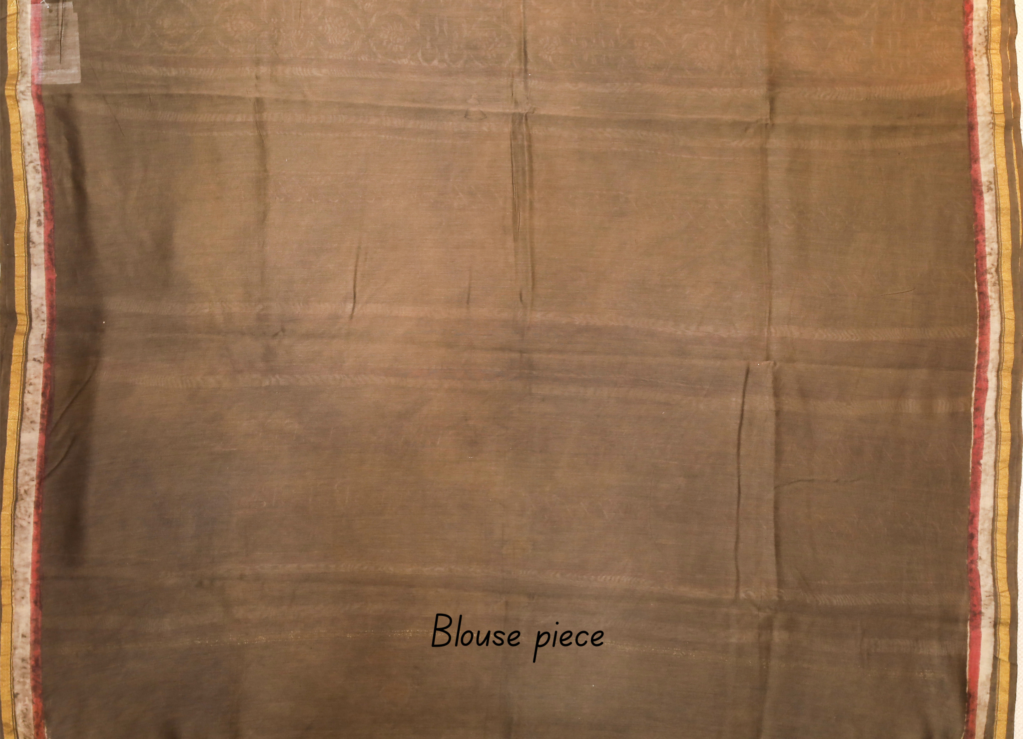 Brown Akola Blockprint saree # 29