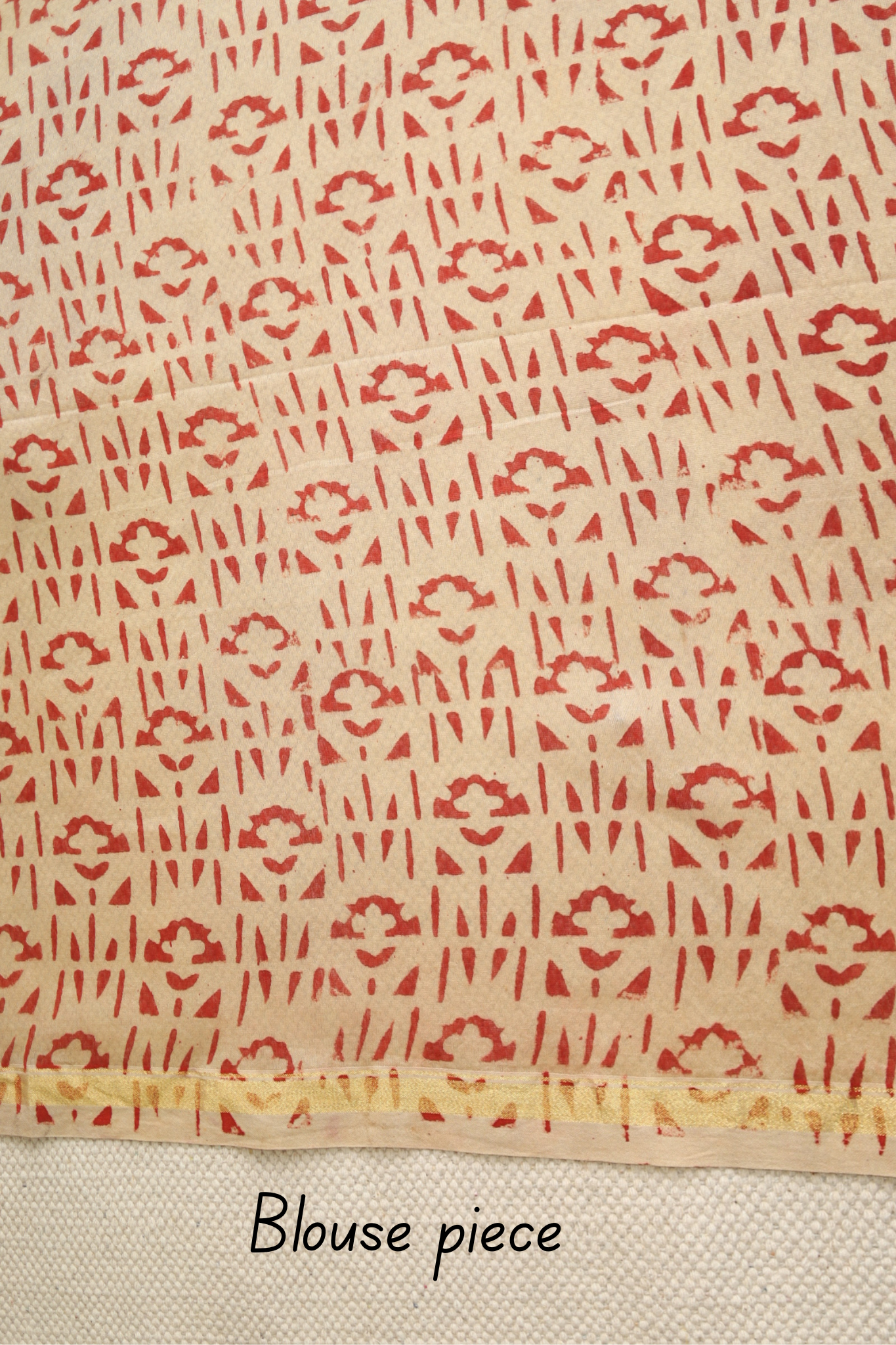 Chanderi Blockprinted Saree # 46