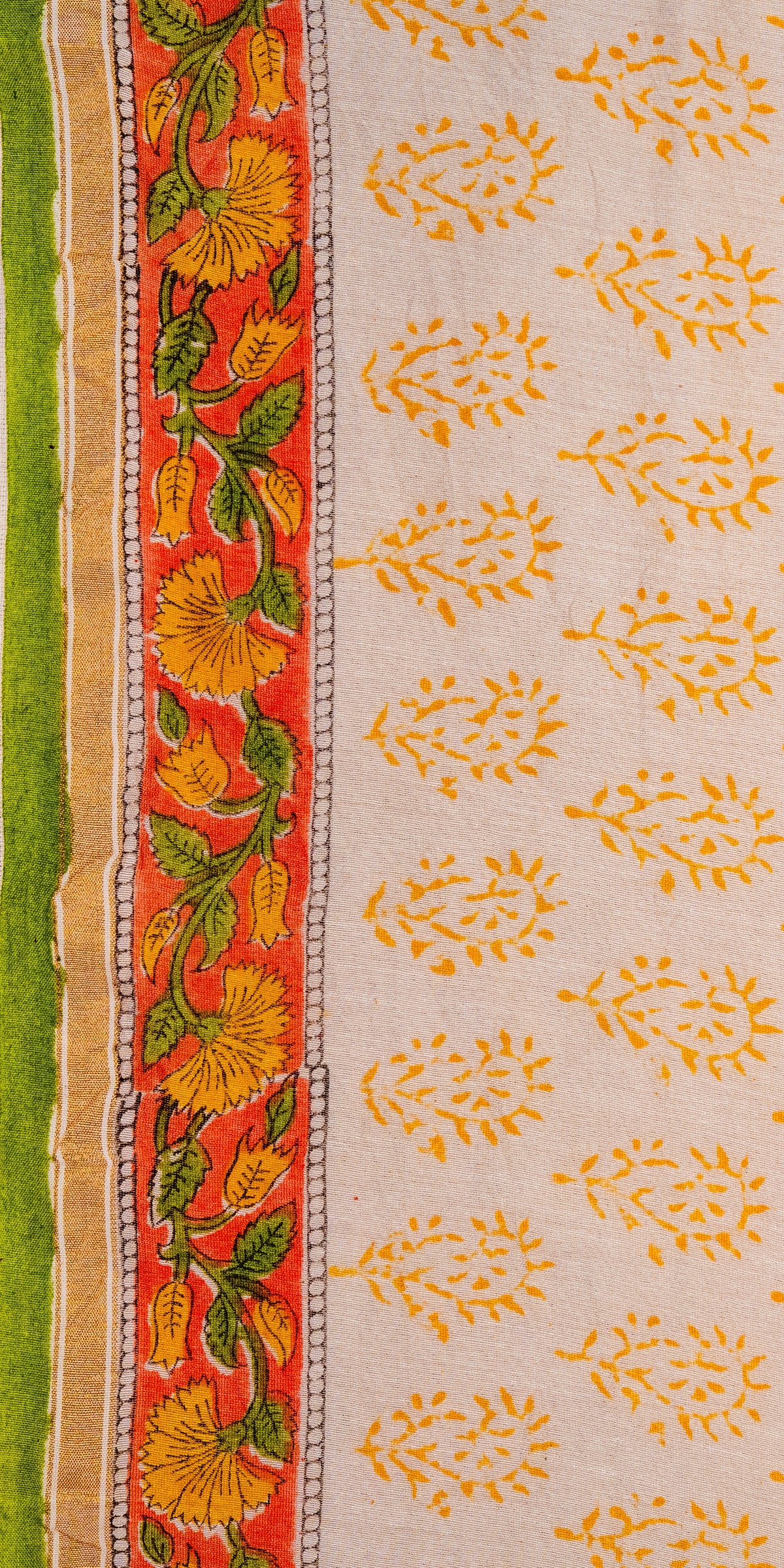 Sanganeri Blockprinted Chanderi SilkCotton Saree # 78