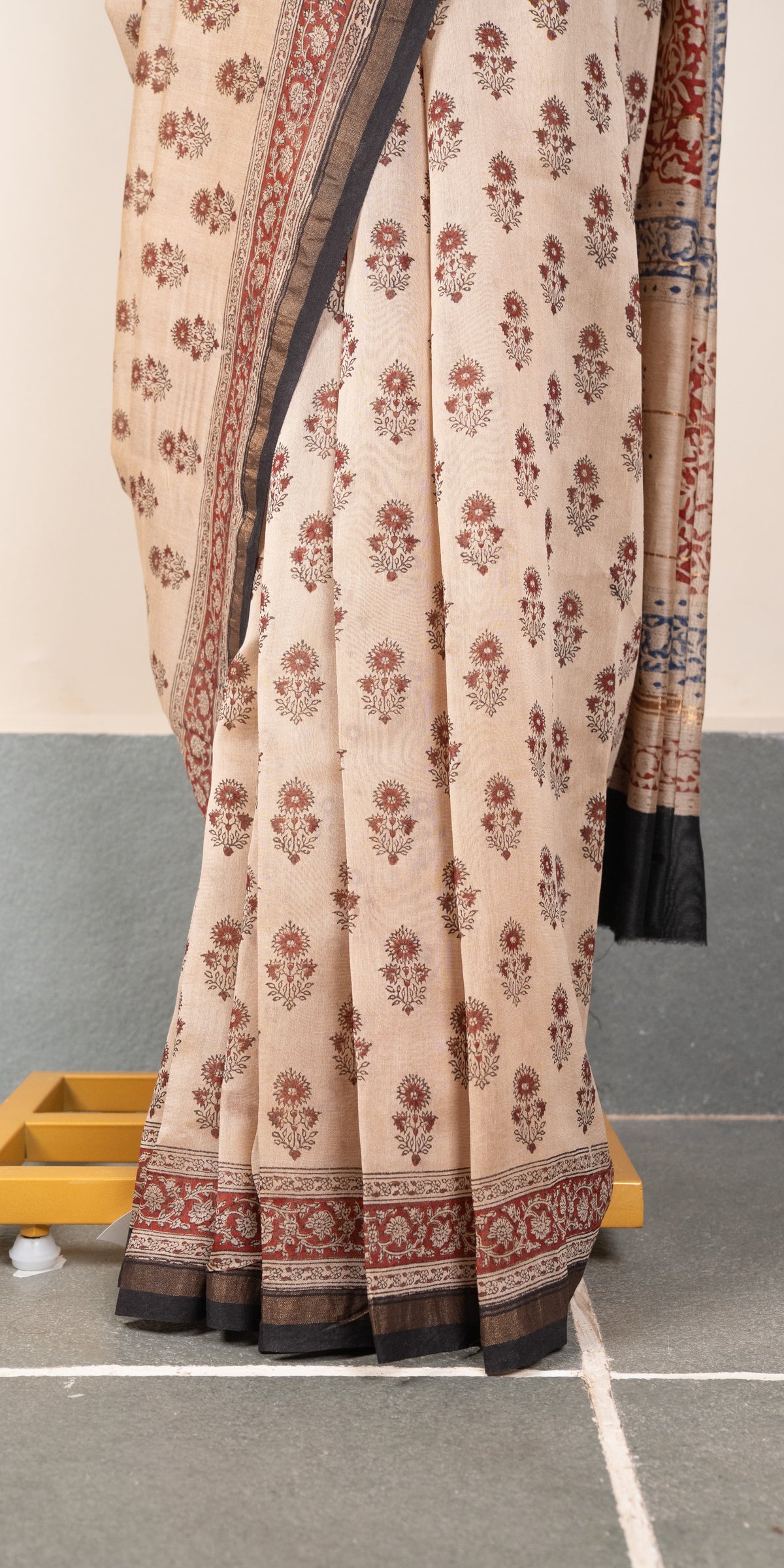Bagru Blockprinted Chanderi Silkcotton Saree #81