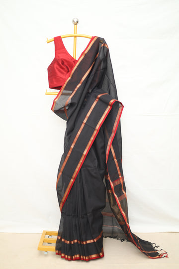 Maheshwari SelfChecks Saree with Double Border Saree # 40