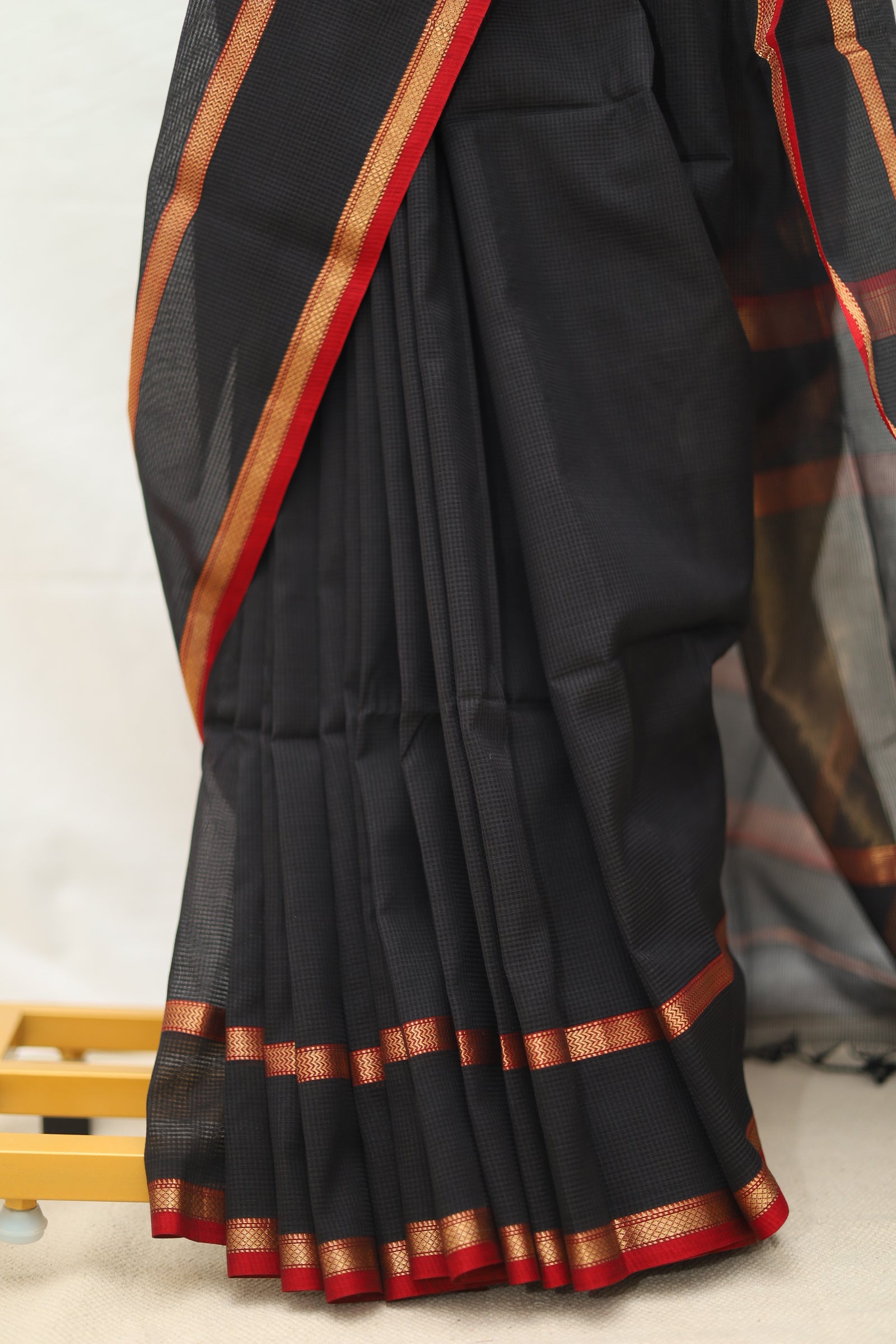 Maheshwari SelfChecks Saree with Double Border Saree # 40