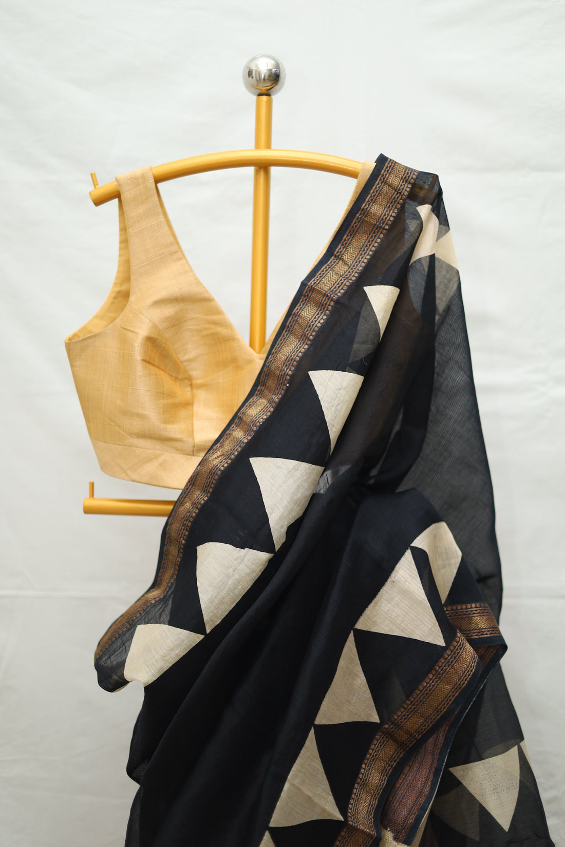 Maheshwari Blockprinted Saree # 45