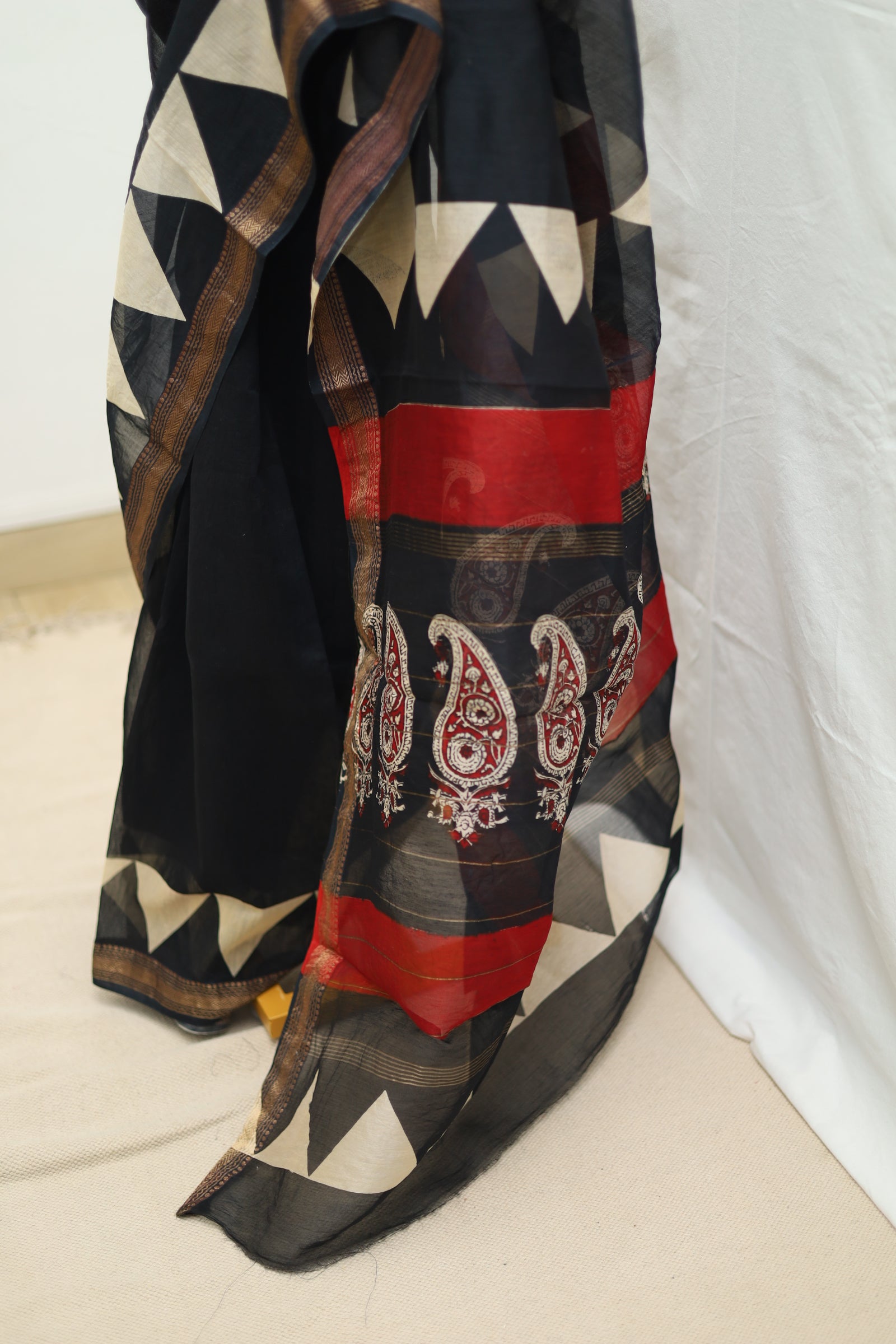 Maheshwari Blockprinted Saree # 45