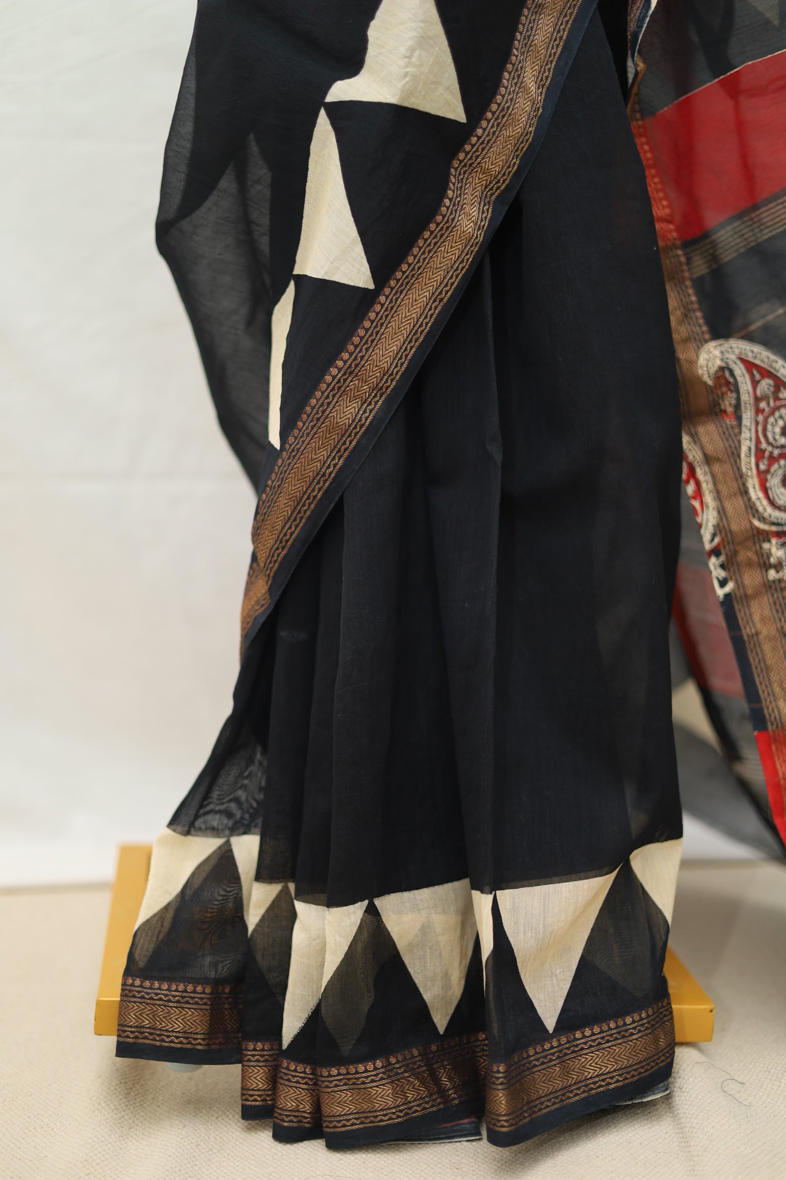 Maheshwari Blockprinted Saree # 45