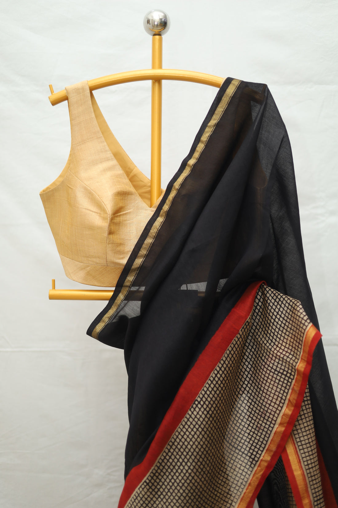 Chanderi Blockprinted Saree # 46