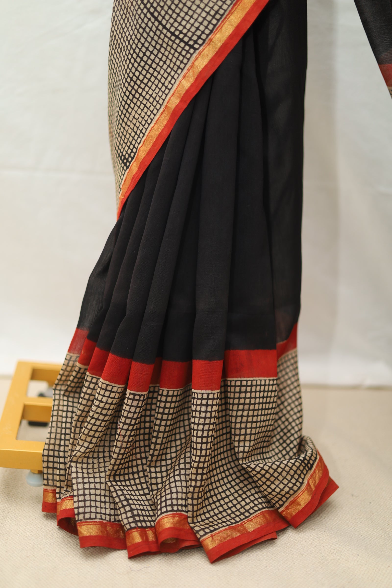 Chanderi Blockprinted Saree # 46