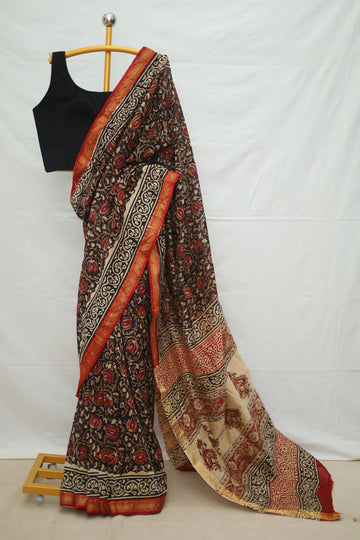 Maheshwari Blockprinted Saree # 51
