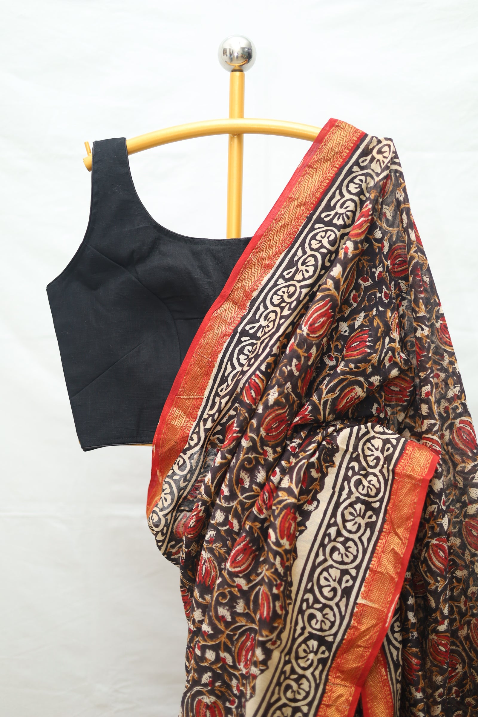 Maheshwari Blockprinted Saree # 51