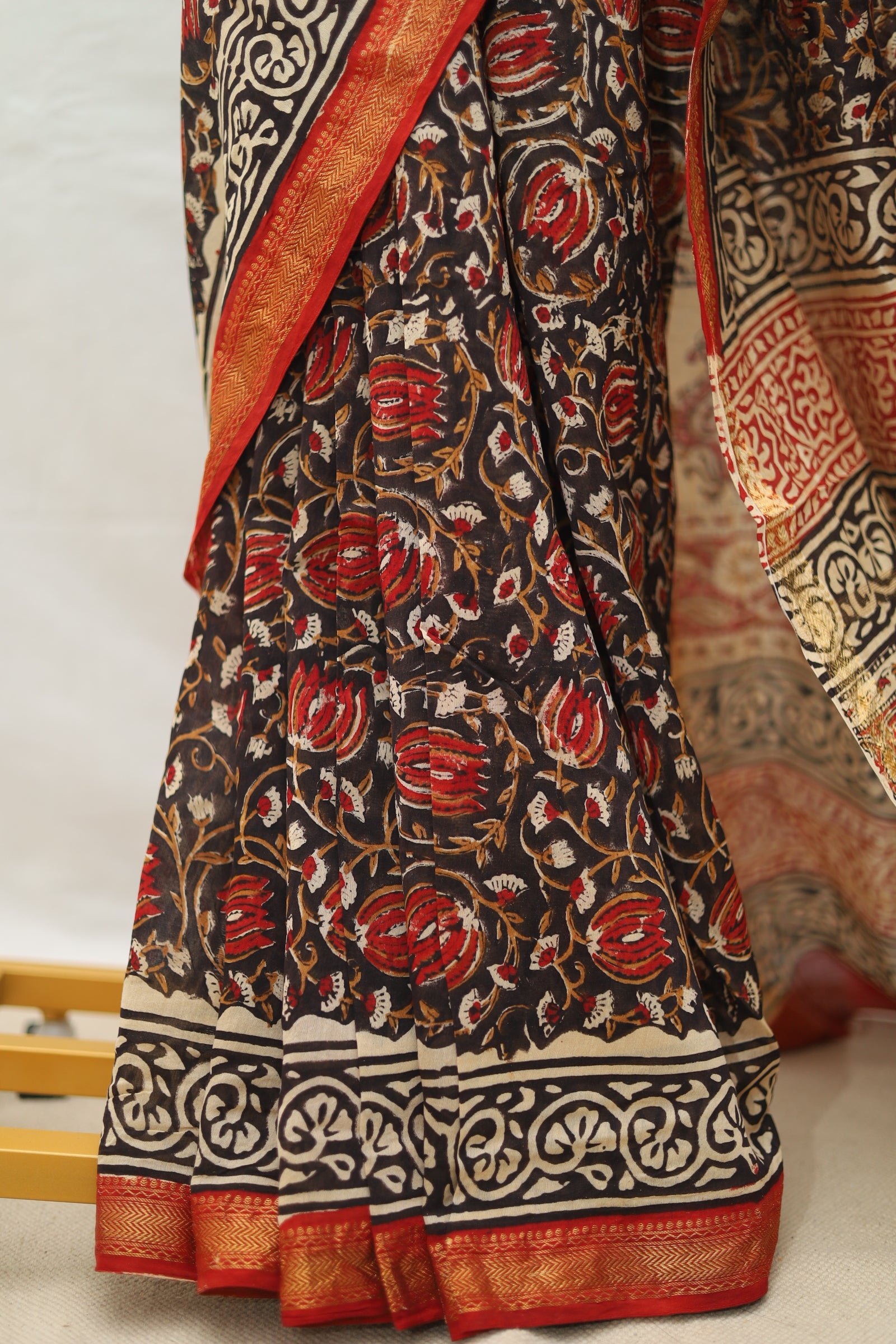 Maheshwari Blockprinted Saree # 51