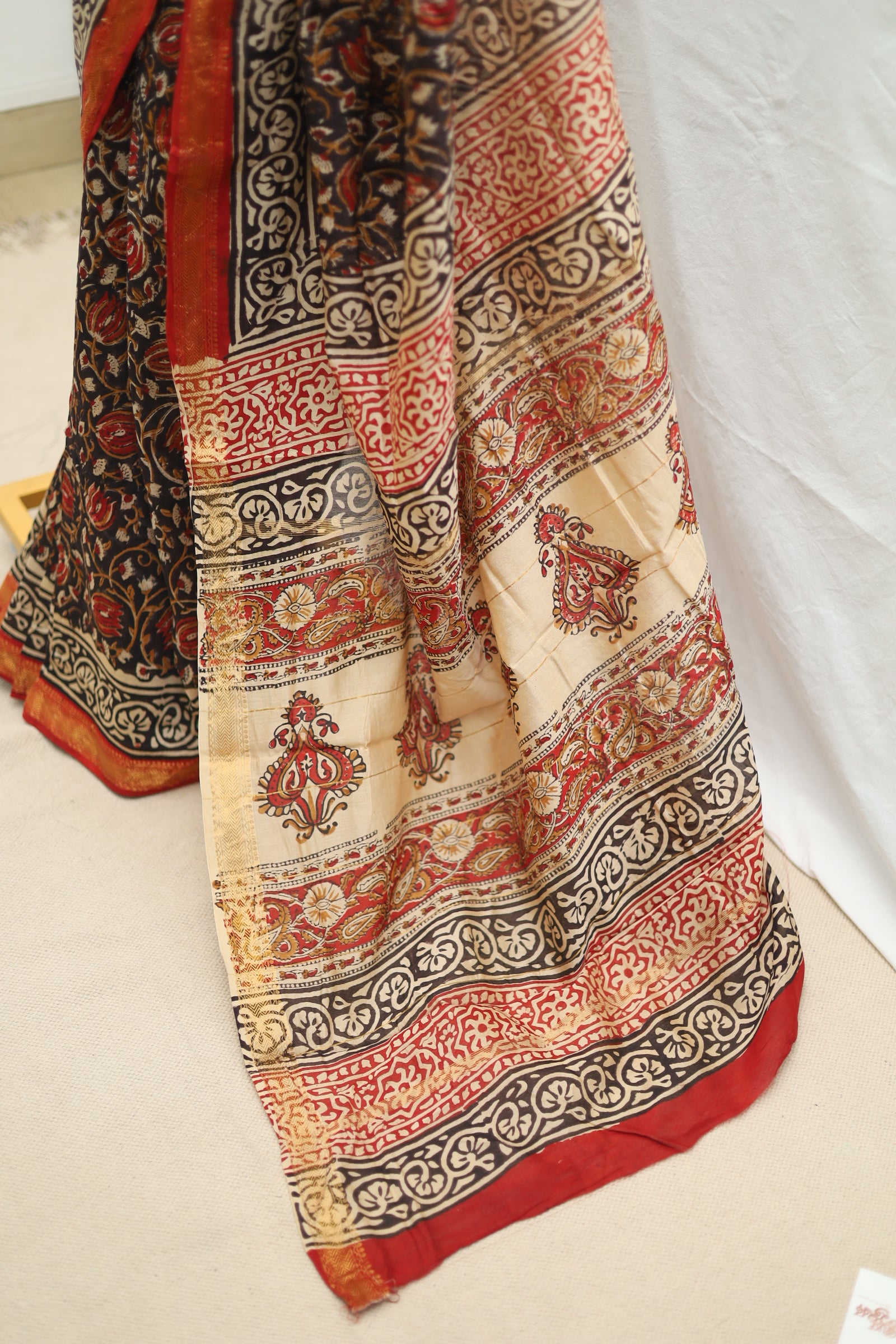 Maheshwari Blockprinted Saree # 51