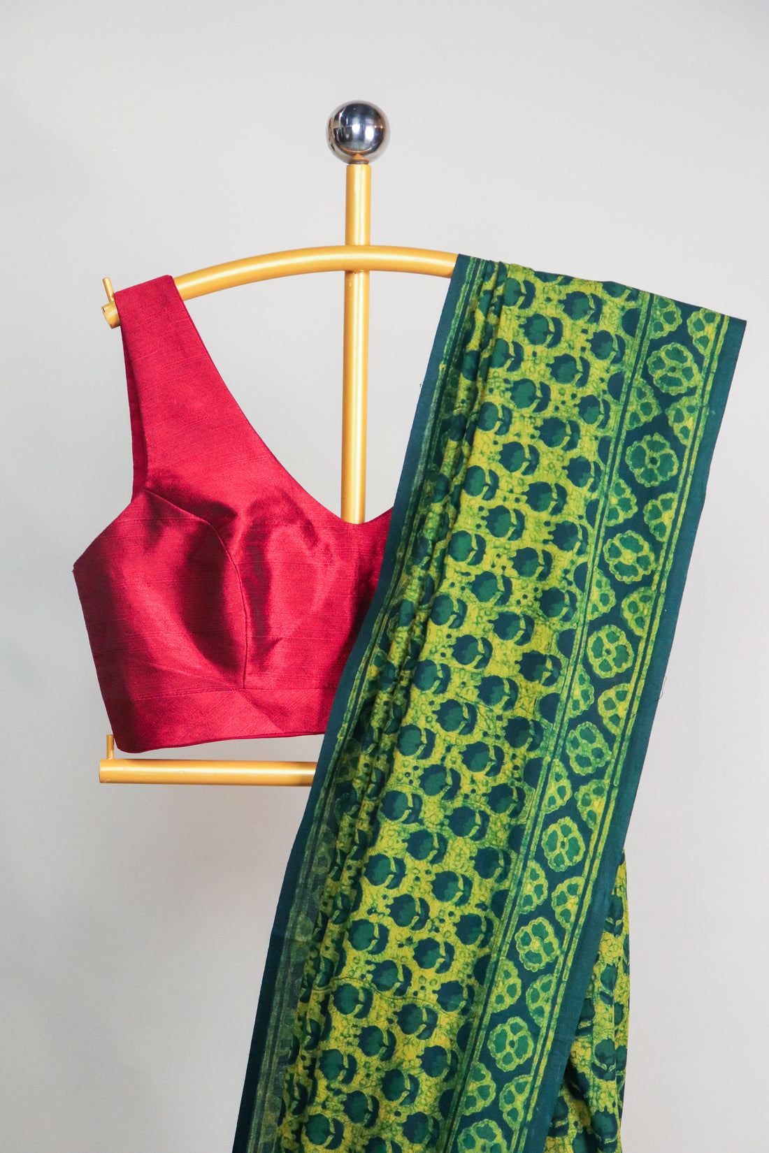 Akola Blockprinted Cotton Saree #71