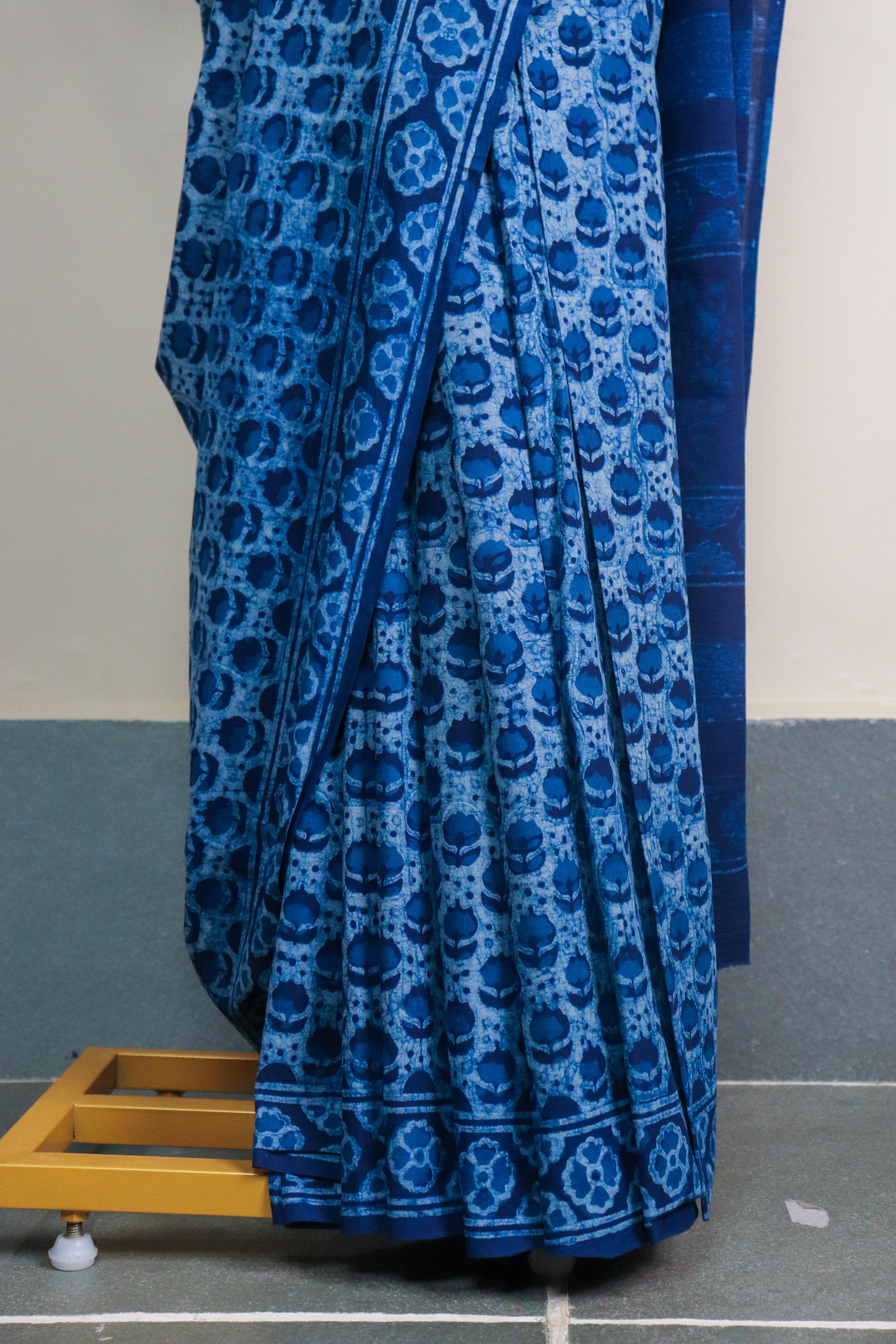 Akola Blockprinted Cotton Saree #73