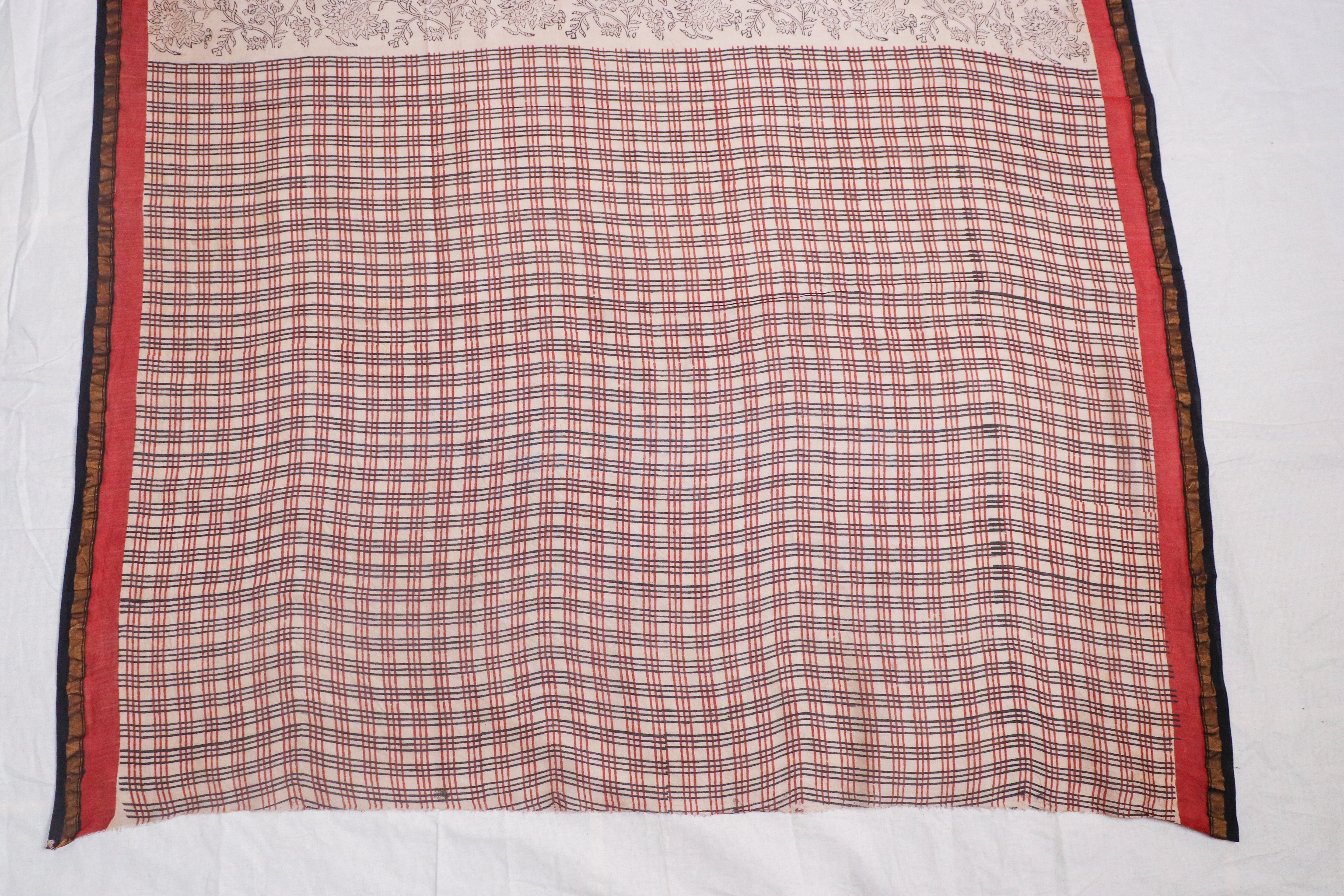 Bagru Blockprinted Chanderi SilkCotton Saree #75