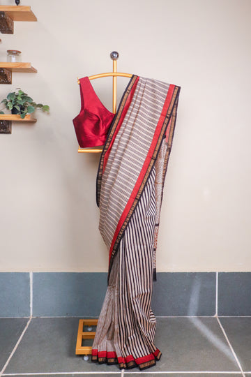Bagru Blockprinted Chanderi SilkCotton Saree #76