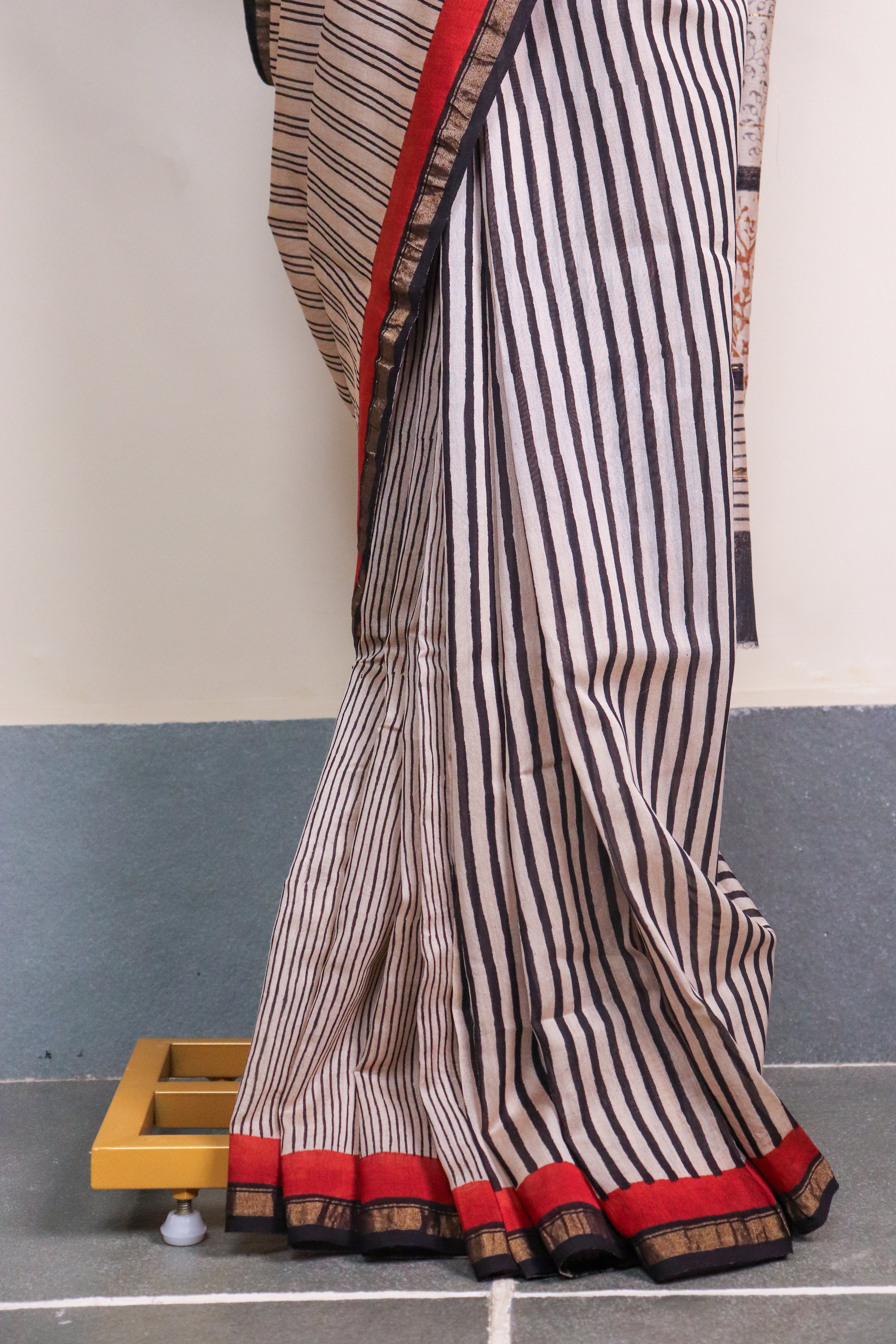 Bagru Blockprinted Chanderi SilkCotton Saree #76