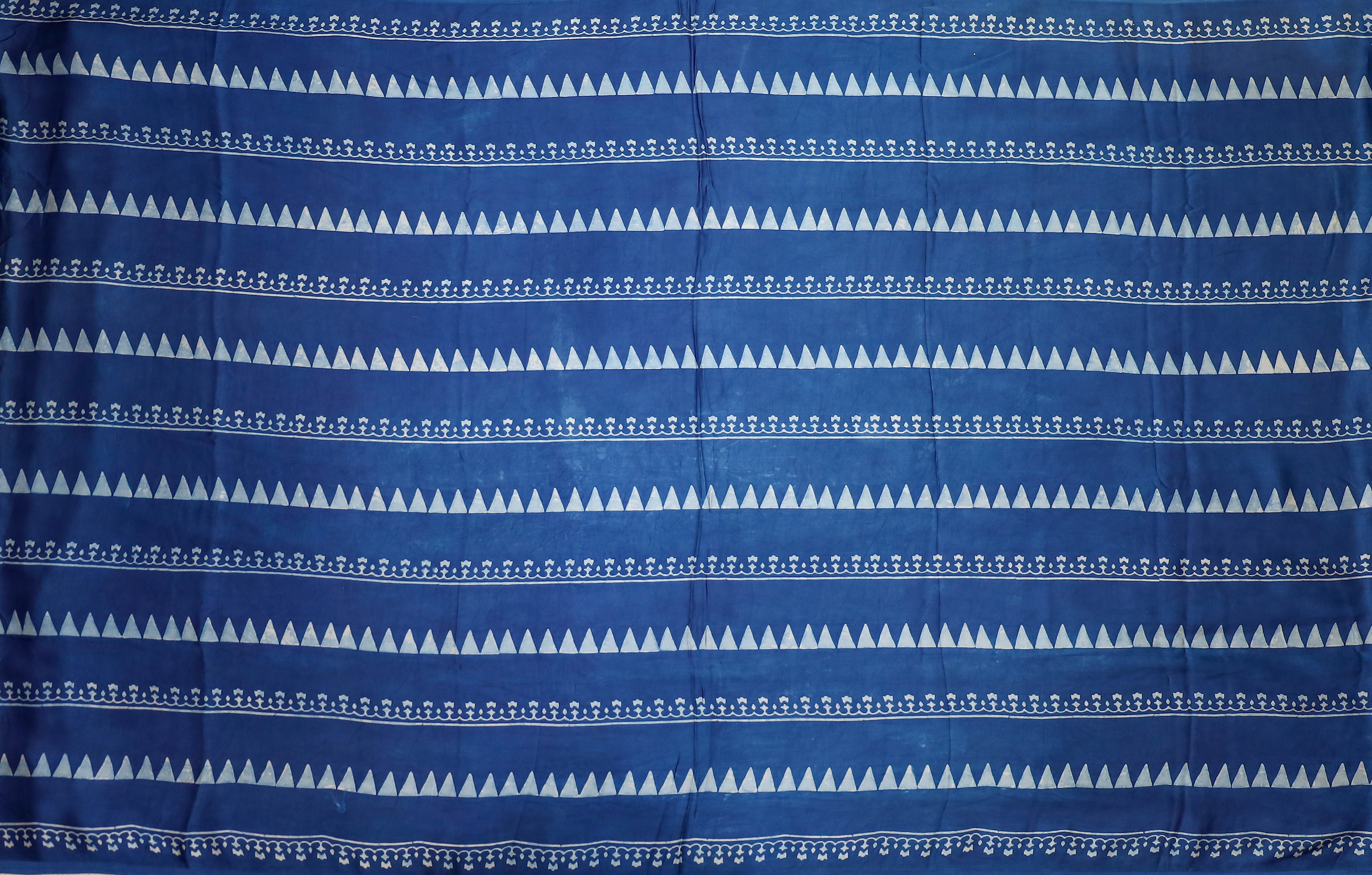 Ajrakh block printed Modal Silk Saree #20