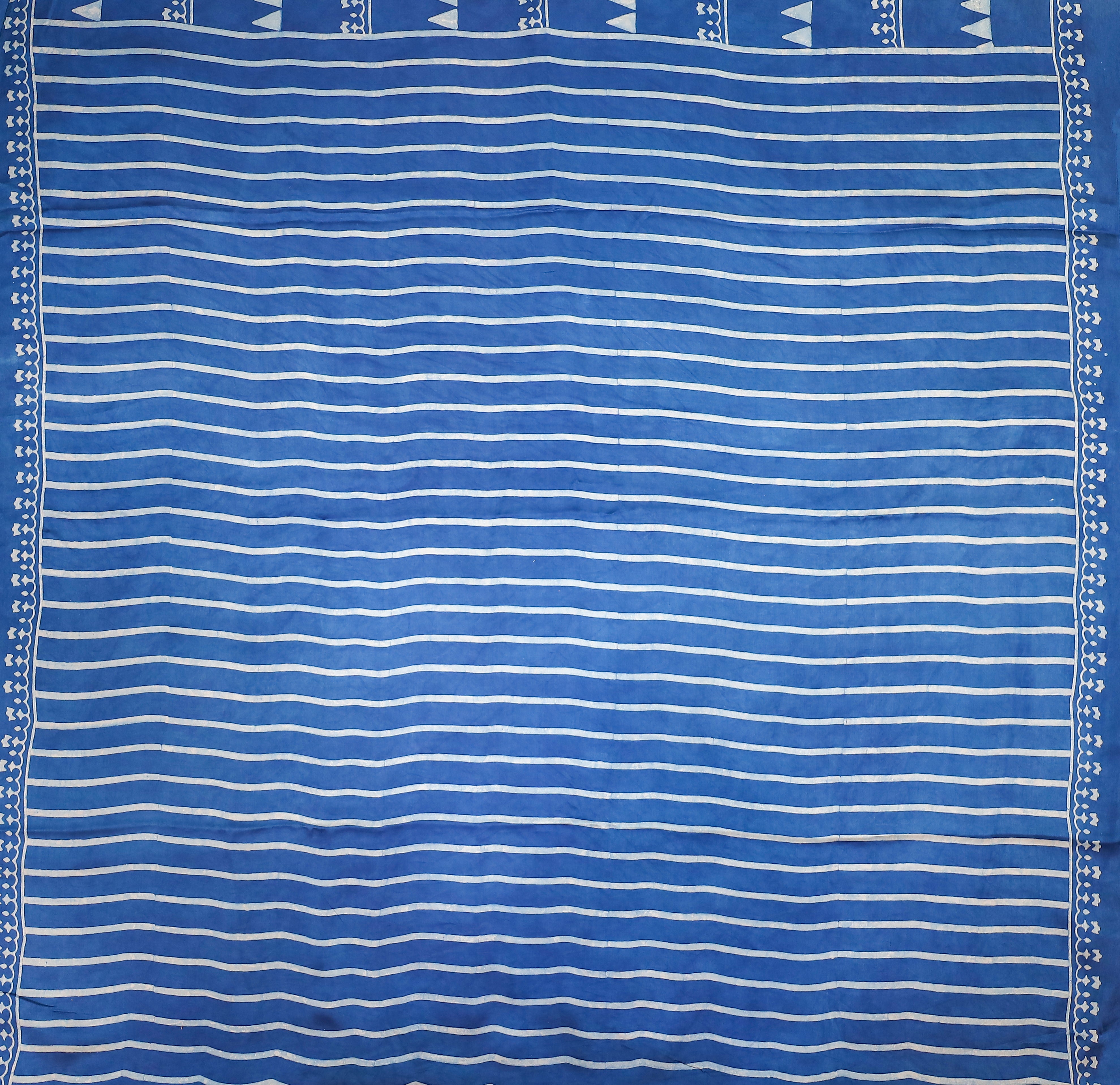 Ajrakh block printed Modal Silk Saree #20