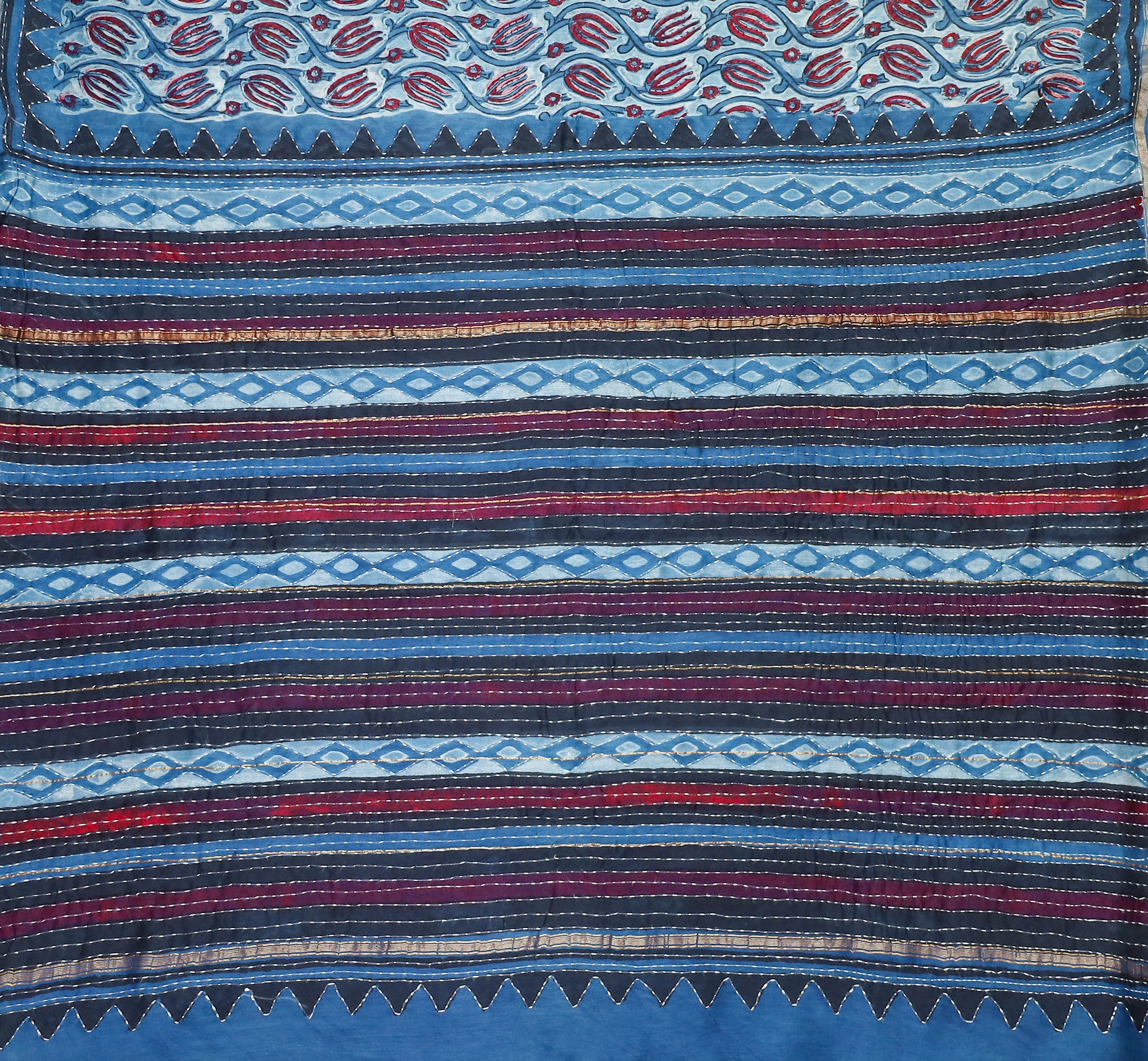 Block printed Chanderi Silk Cotton Saree#17