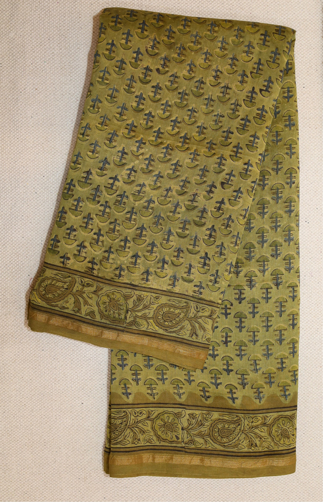 Block printed Chanderi Silk Cotton Saree#18