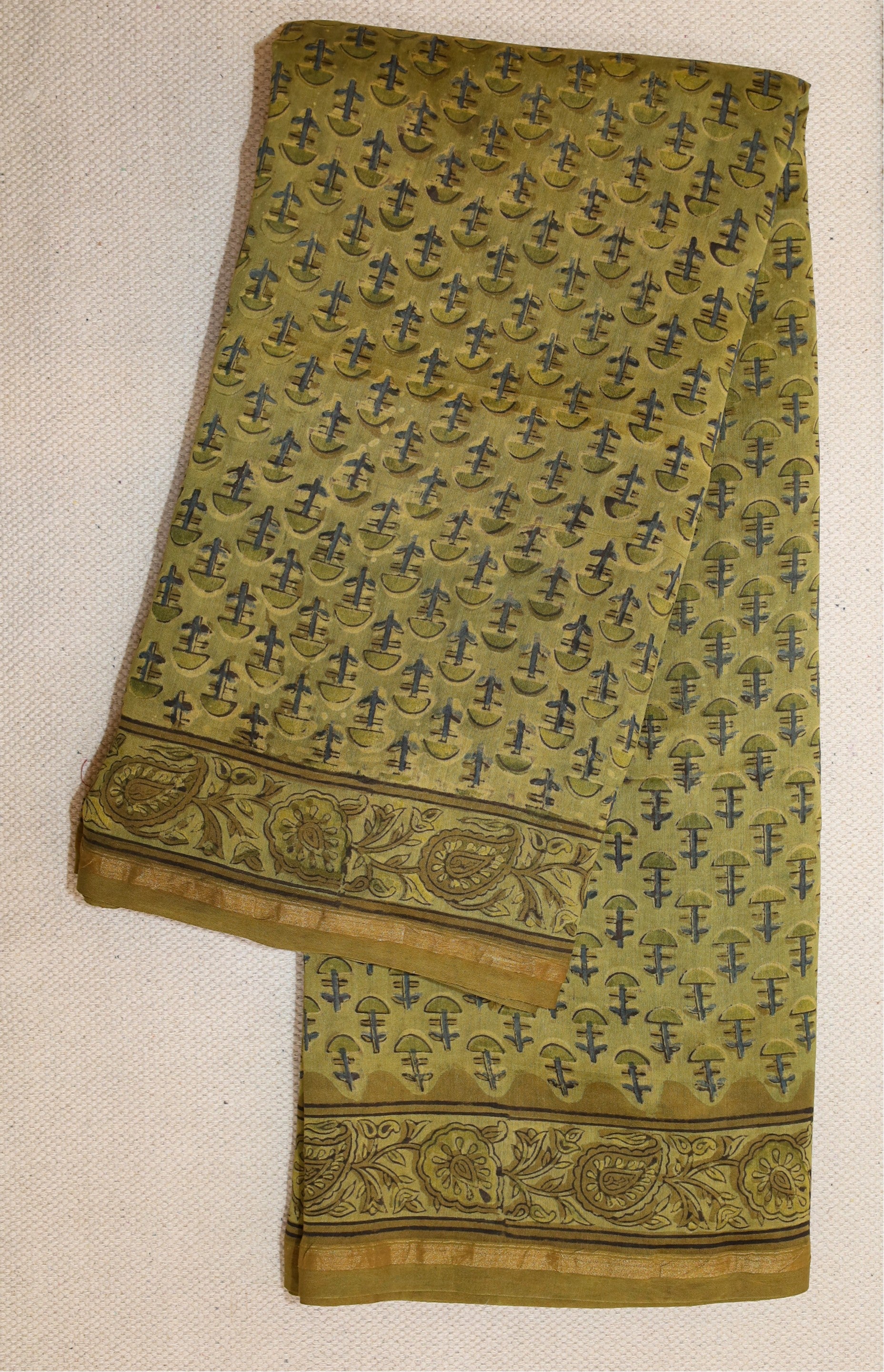 Block printed Chanderi Silk Cotton Saree#18