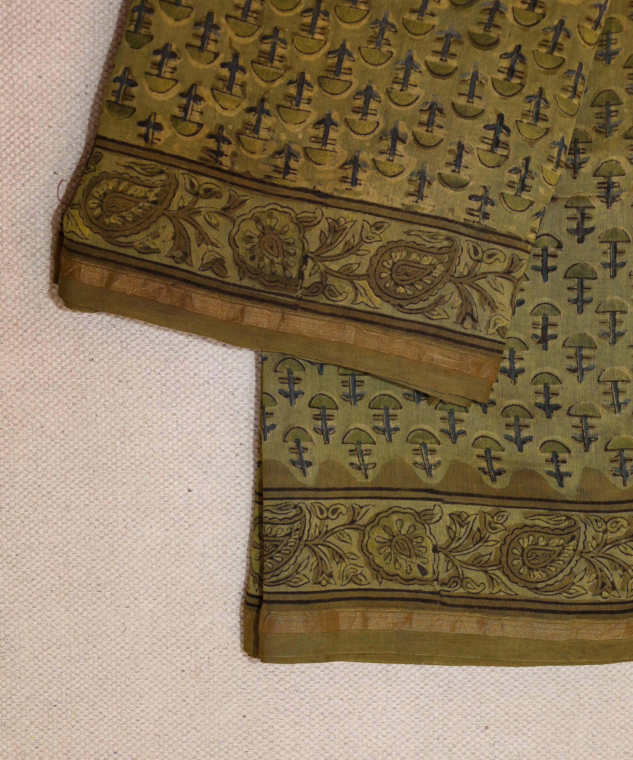 Block printed Chanderi Silk Cotton Saree#18