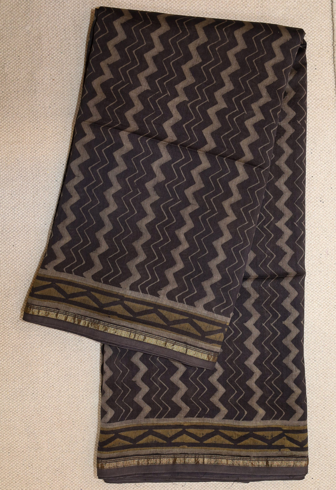 Akola Block printed Chanderi Silk Cotton Saree#14