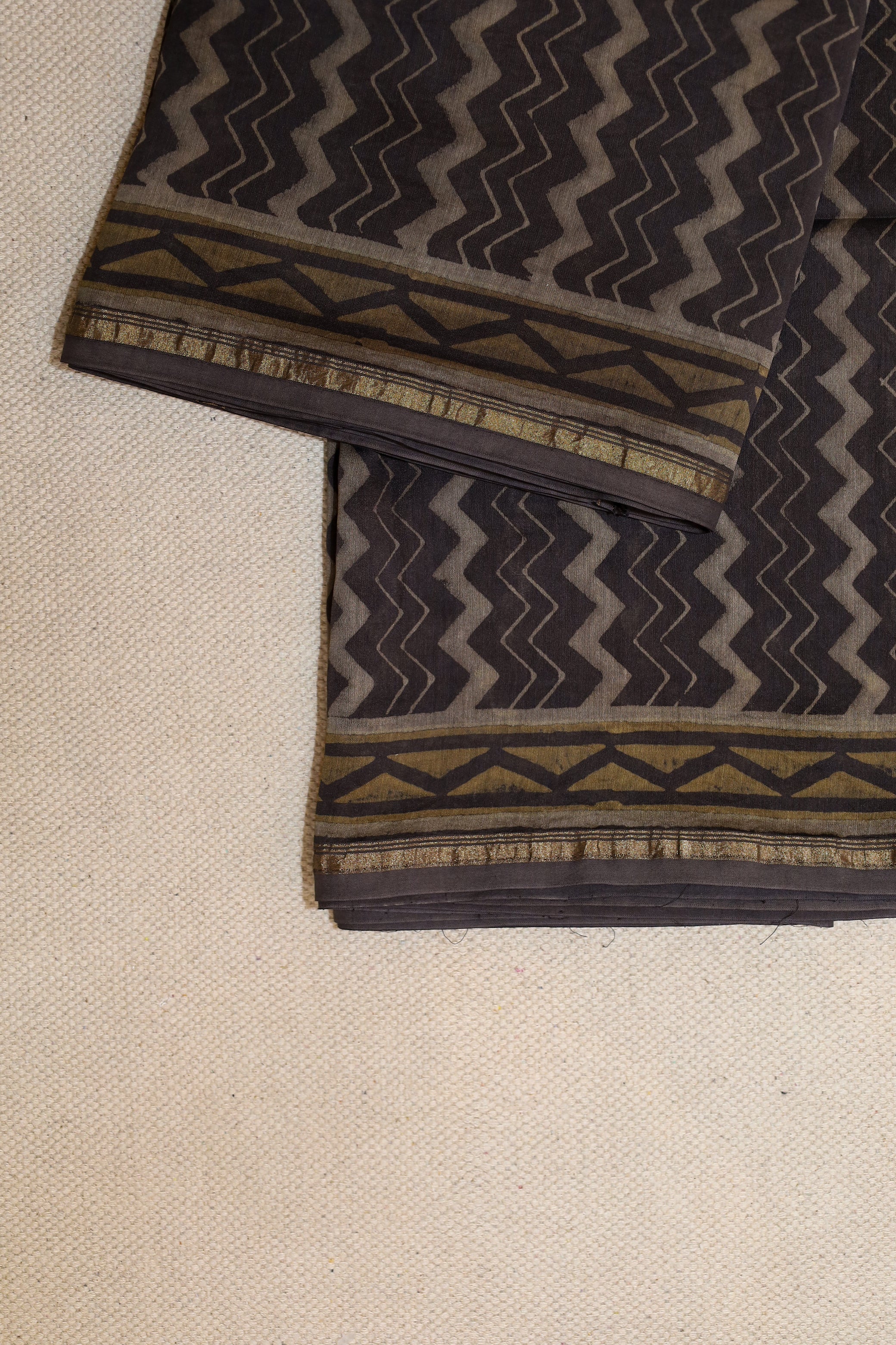 Akola Block printed Chanderi Silk Cotton Saree#14