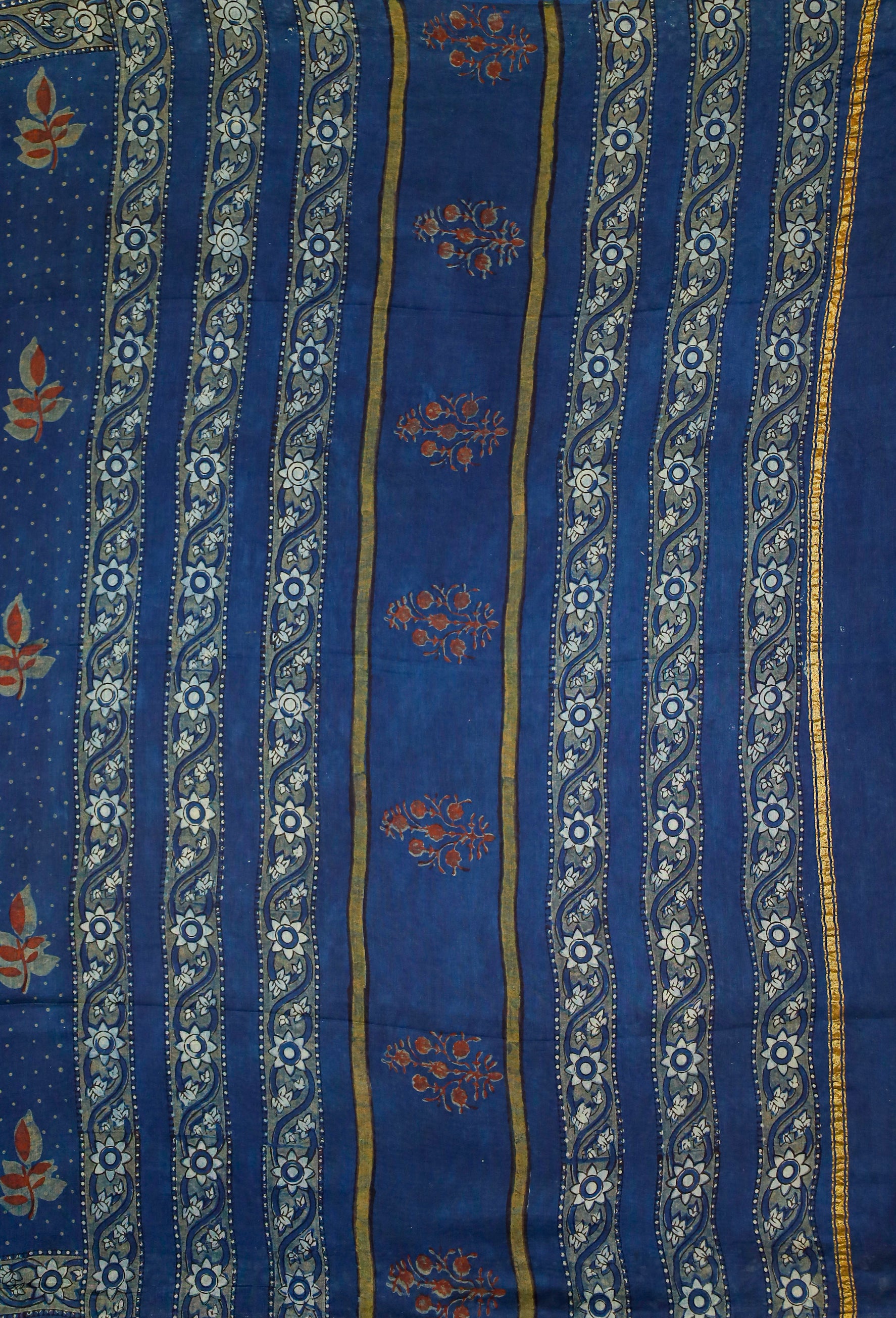 Akola Block printed Chanderi Silk Cotton Saree#15