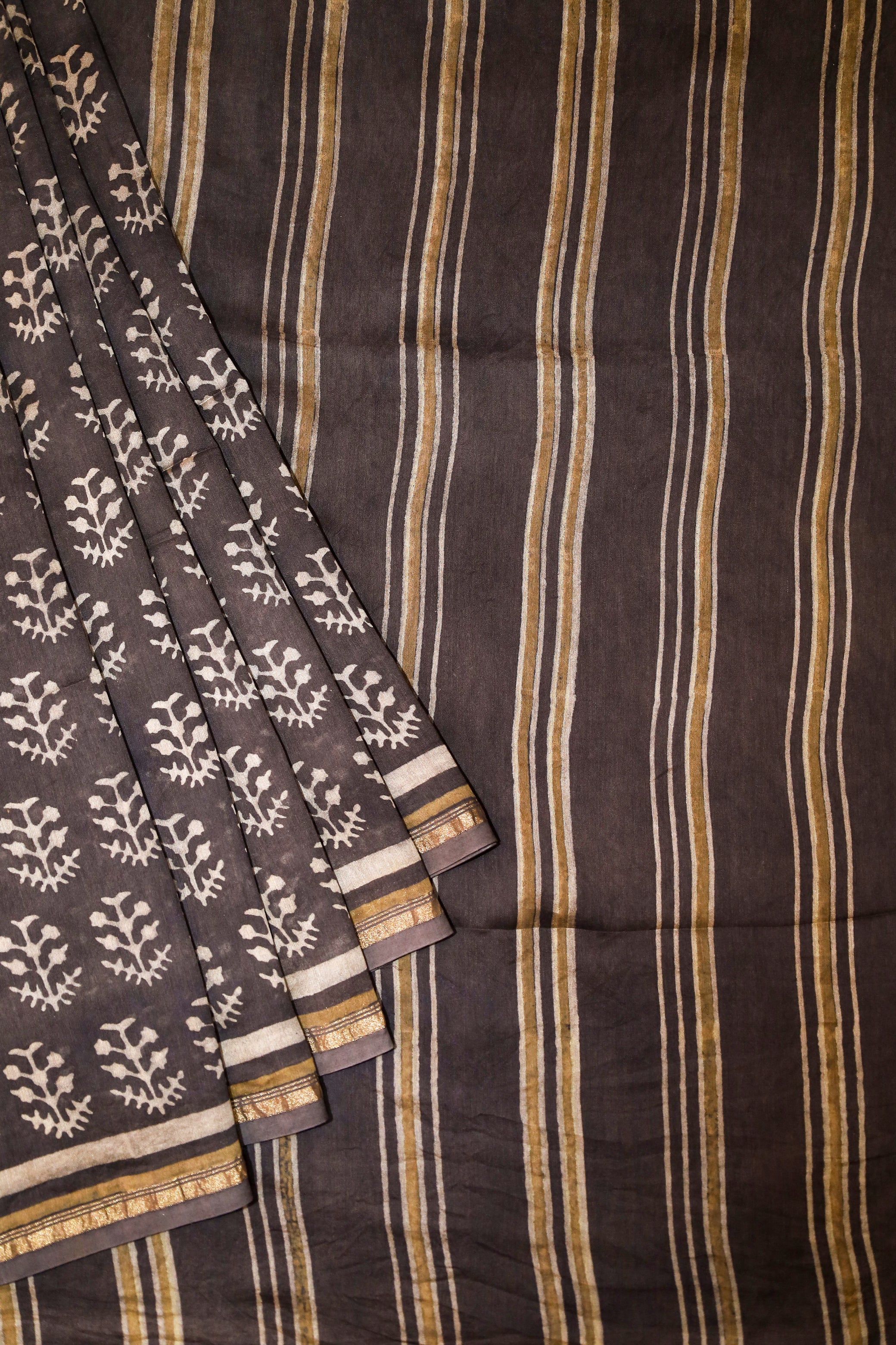 Block printed Chanderi Silk Cotton Saree#16