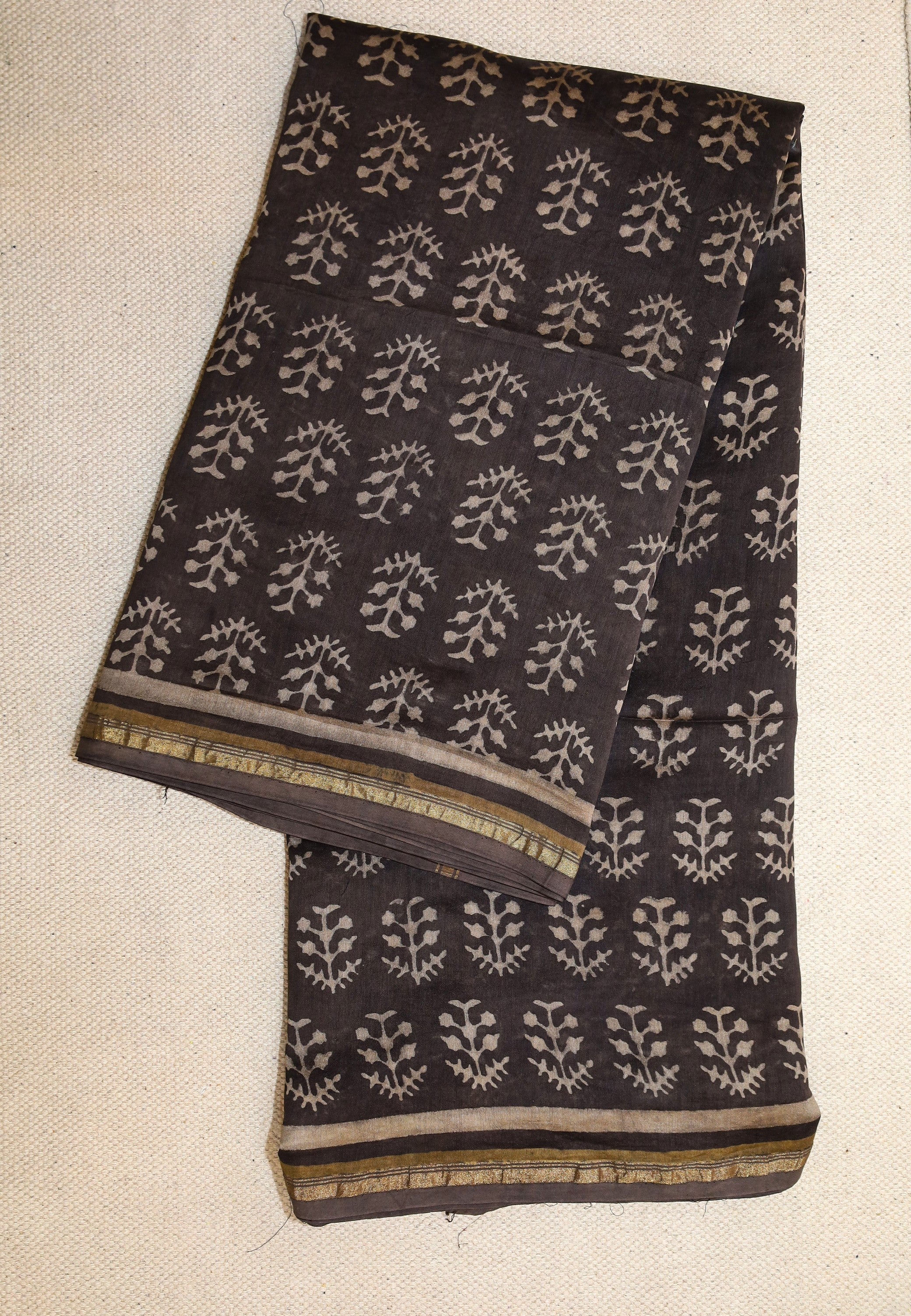 Block printed Chanderi Silk Cotton Saree#16