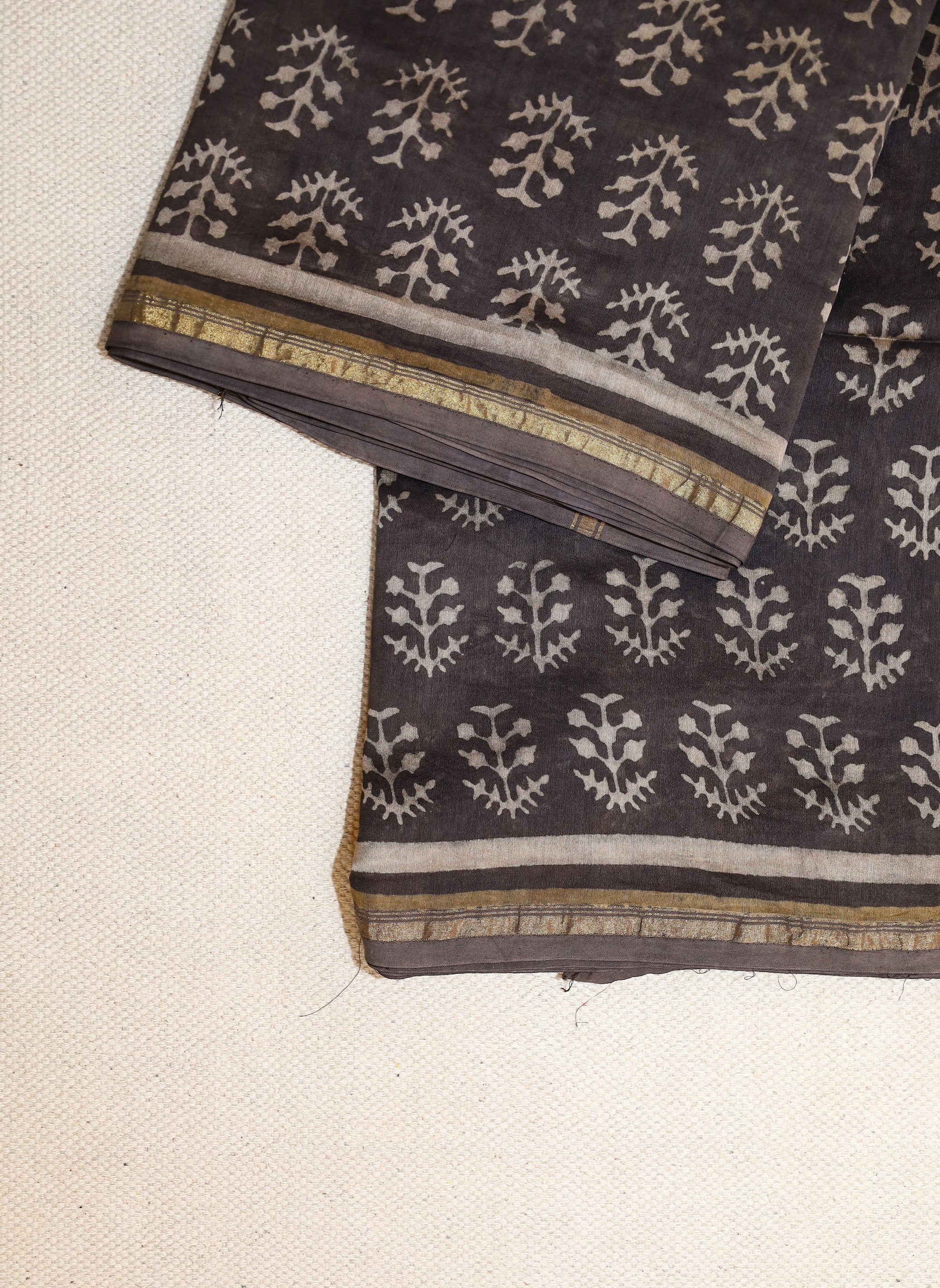 Block printed Chanderi Silk Cotton Saree#16