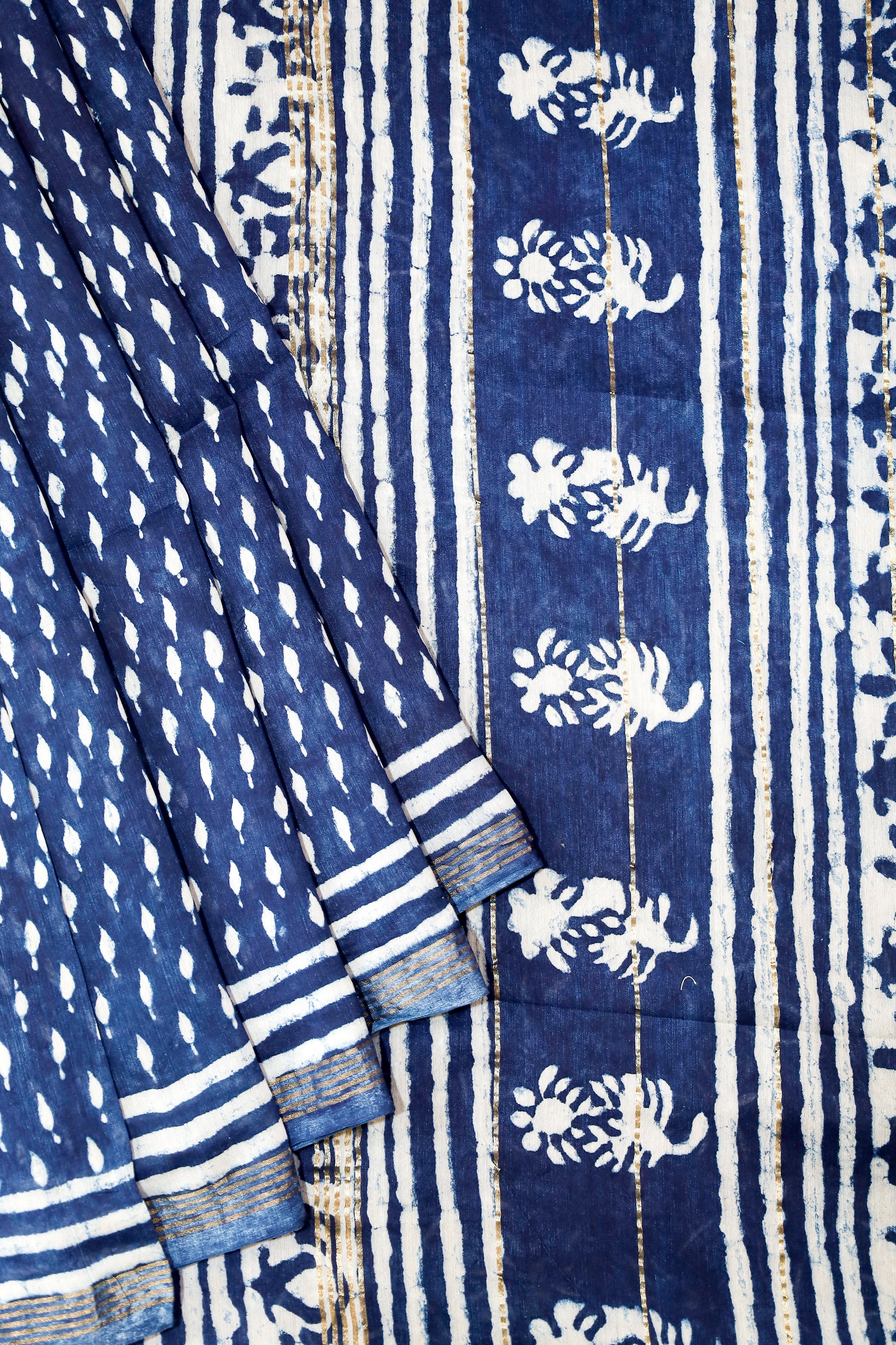 Blue Chanderi Saree # 31