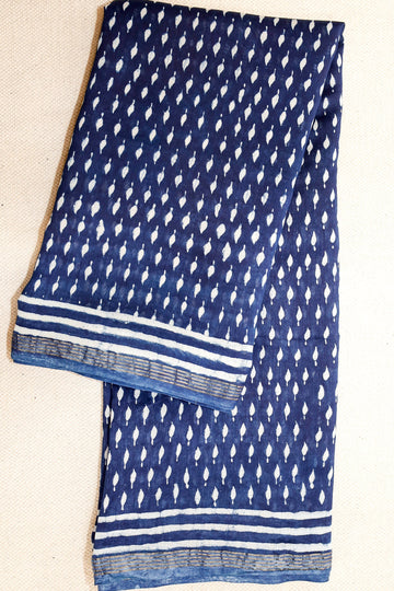 Blue Chanderi Saree # 31