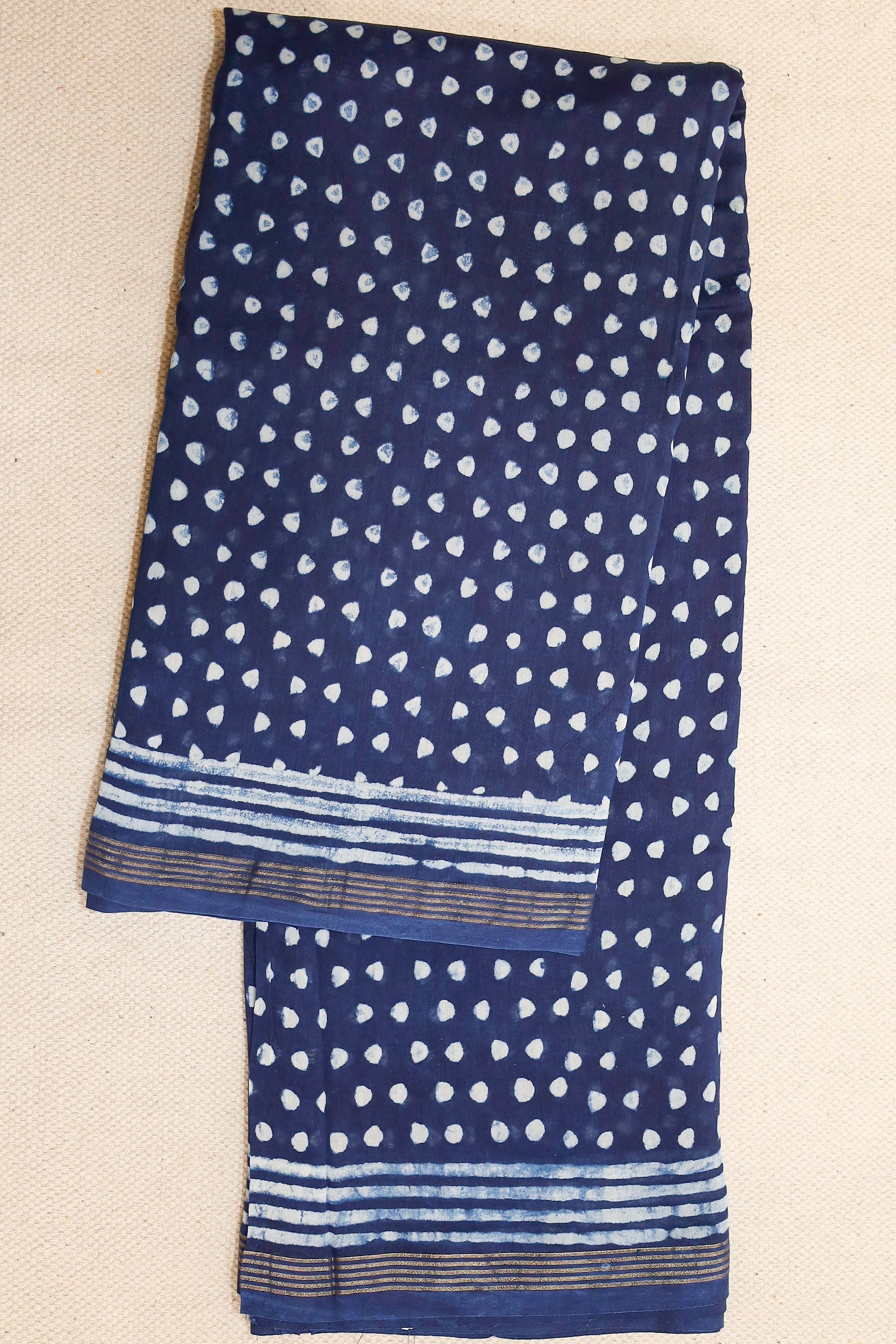 Blue Chanderi Saree # 33