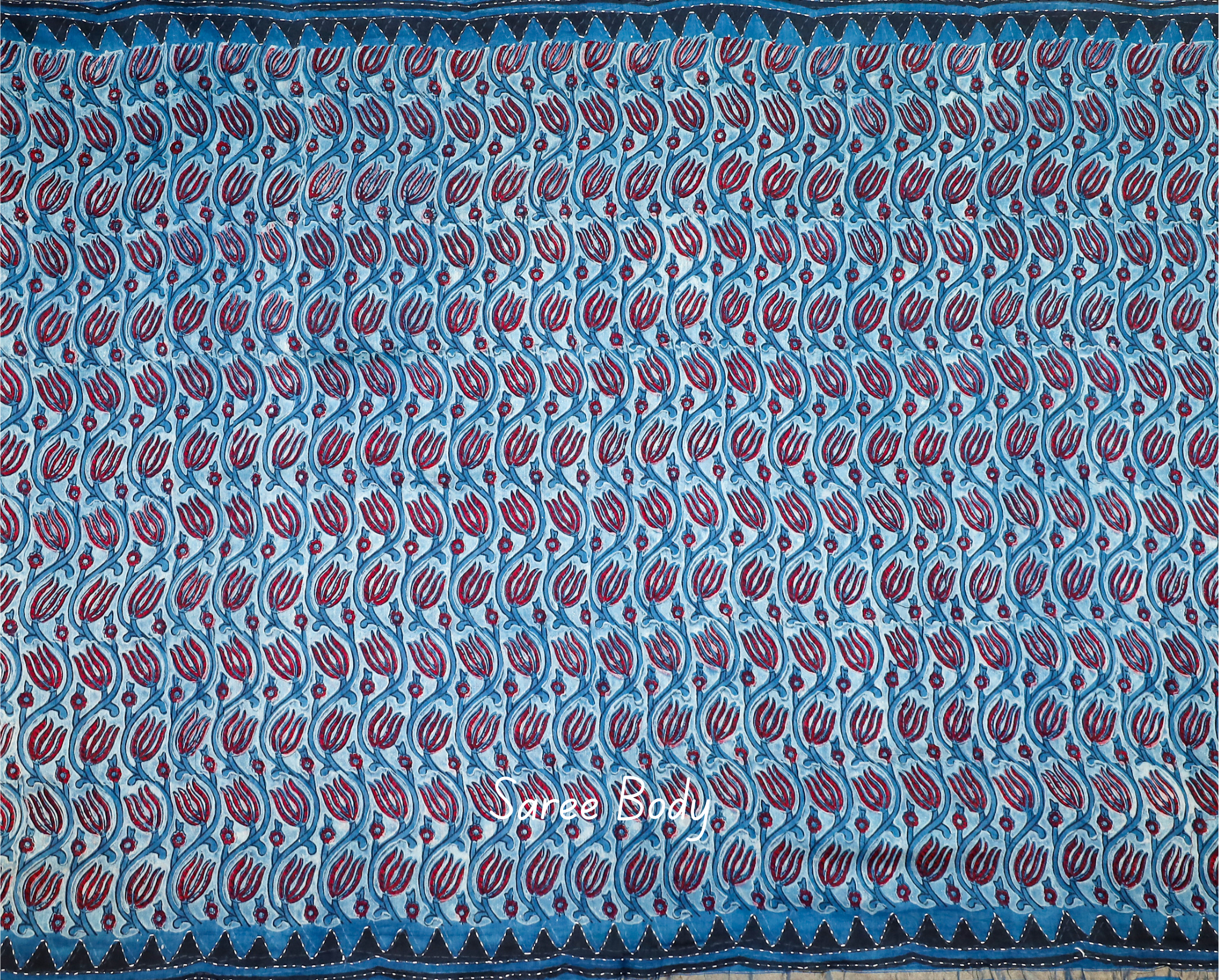 Block printed Chanderi Silk Cotton Saree#17