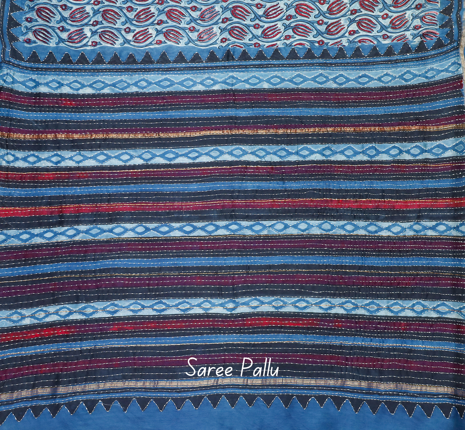 Block printed Chanderi Silk Cotton Saree#17