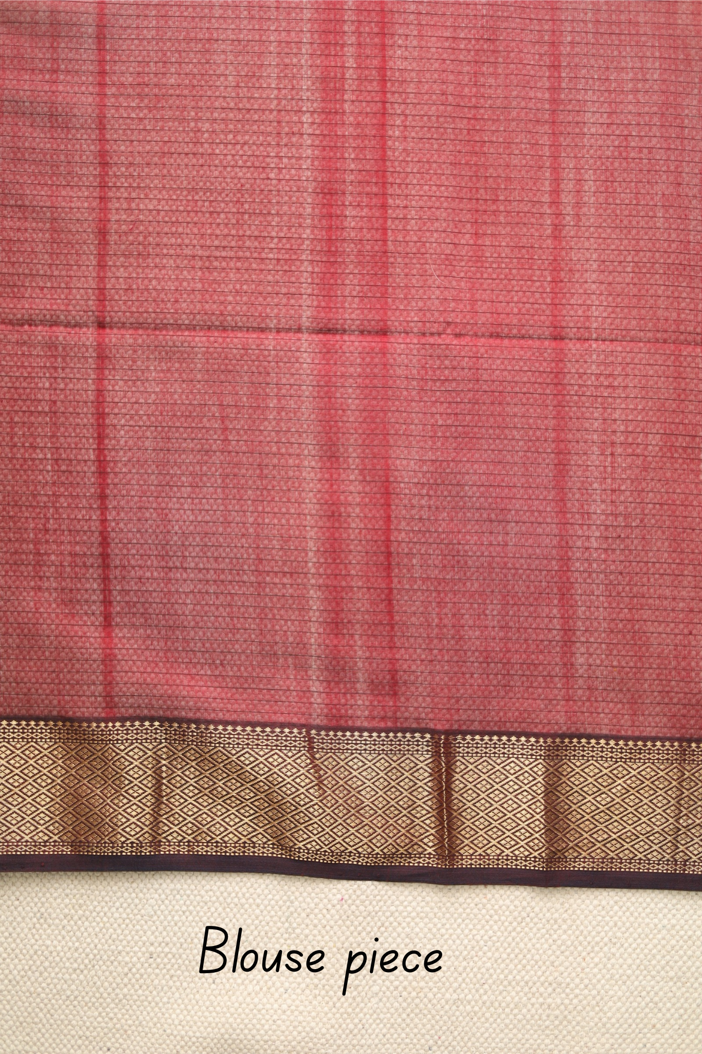 Maheshwari Butta Pallu Zari Border Saree # 41