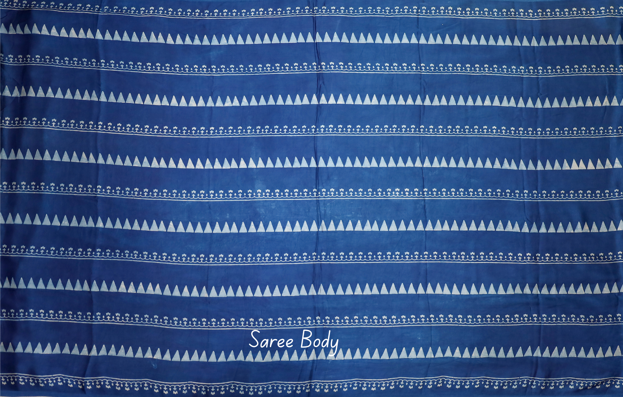 Ajrakh block printed Modal Silk Saree #20